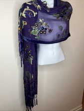 Vintage Burnout Velvet Shawl