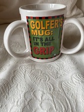 Novelty Joke China Golf Mug 3 Handles It’s All In The Grip Gift Idea For Golfer