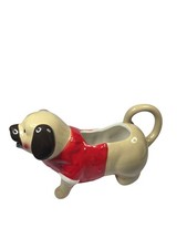 Pug Dog Gravy Boat Sauce Jug