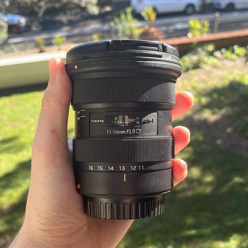 Tokina 16mm lens - f2.8,