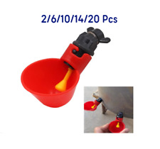 2/6/10/14+ pcs Automatic DIY Chicken Poultry Water Drinker Cup Bowl Bird Drinker