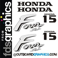 Honda 15hp 4 stroke outboard engine decals/sticker kit