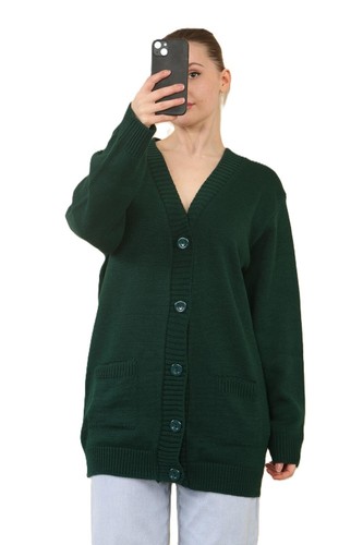Ladies vneck button knit - vneck, 5
