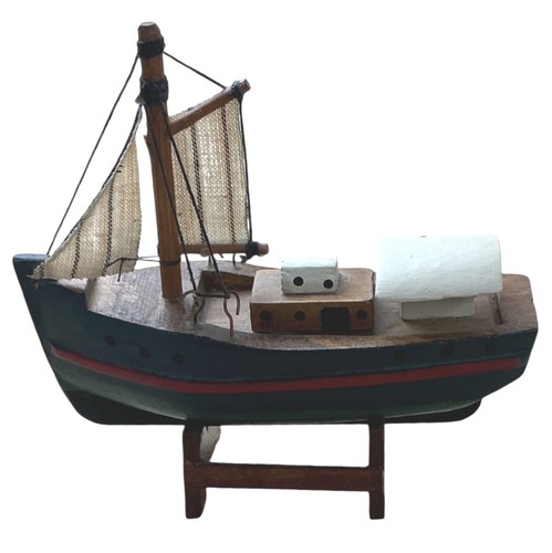 Wooden model fishing boat - model,
