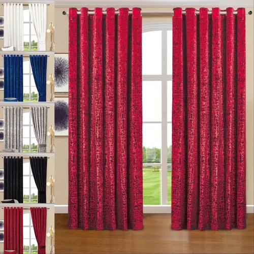 Plush velvet curtains ready - plush,