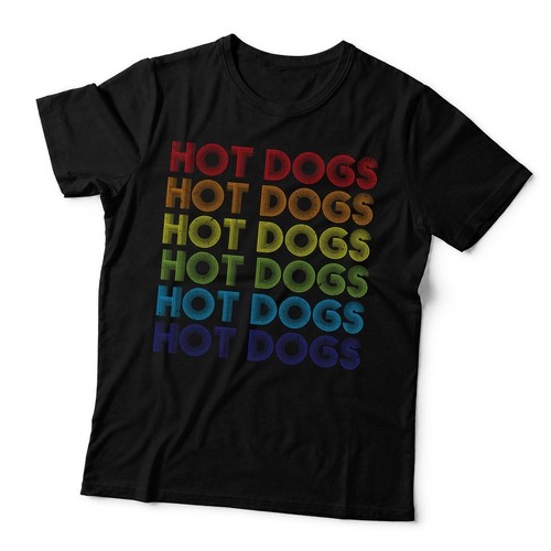 Hot dogs rainbow typography - rainbow,