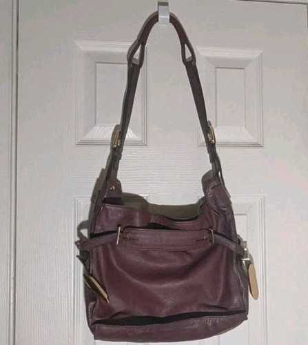 Kooba burgundy leather handbag - burgundy,
