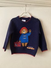 Cute Boys Nutmeg Navy Blue Paddington Bear Jumper Size 2-3 Years