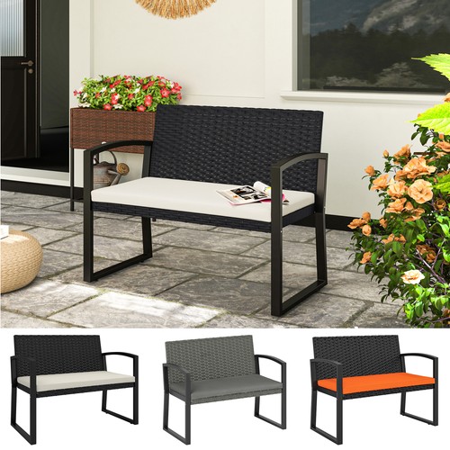 Seater garden bench rattan - 2,