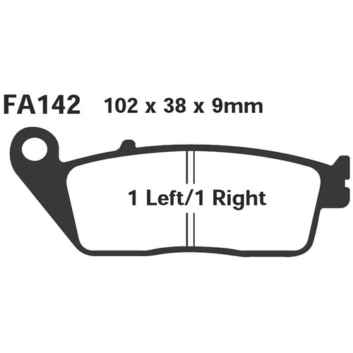 Pair brake pads - v, fa142v