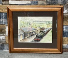 Chudleigh Station By Paul Freestone Devon Railway Nostalgic Original Watercolour