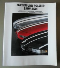 BMW 850i 1990 1991 Large Multi-Lang Colours & Upholstery Brochure - 8 Series V12