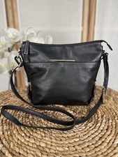 Jasper Conran black leather shoulder cross body bag