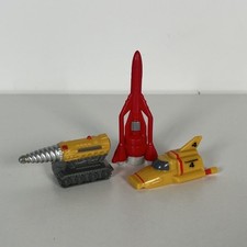 3x Thunderbirds Mini 2" Vehicles The Mole & Thunderbirds 3, 4 Vintage 1990s
