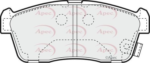 Apec front brake pad set - brake,