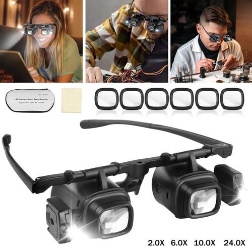Magnifier glasses with - with, led