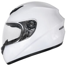 ZORAX ZOR-819 White Full Face Motorbike Helmets Motorcycle On-Road Adult Crash