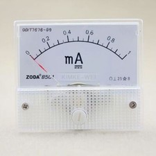 DC 0-1mA Analog Amp Meter