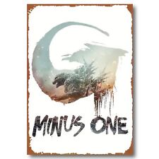 Godzilla Minus One Movie Poster Artwork Printed on Sheet Metal Waterproof