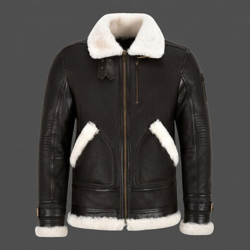 Men sheepskin bomber - b3,