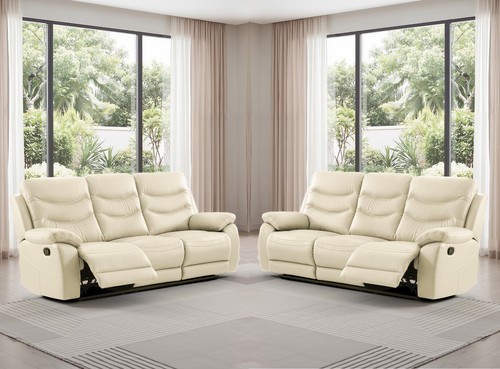 Cream italian leather seater - leather,