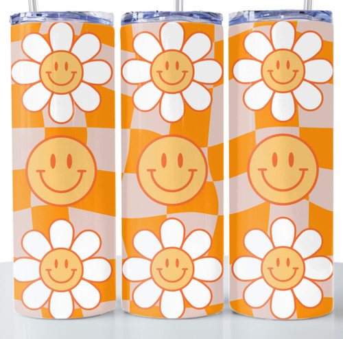 Fun retro smiley face flowers - fun,