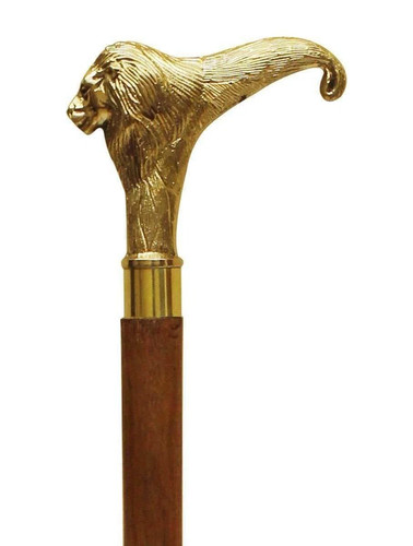 Vintage solid brass lion head - vintage,