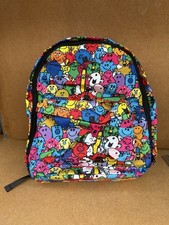 Kawaii monster print backpack 40x30cm colourful cartoon style adjustable bag