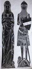 Vintage Brass Rubbing - Sir