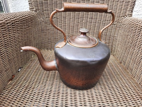 Antique copper kettle - antique, vintage