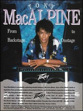Tony MacAlpine 1990 Peavey Stereo Chorus 212 guitar amp series advertisement ad