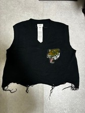 DOUBLET Black V-Neck Knit Vest