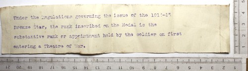Ww1 1914 star paper - star,