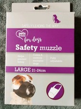 Pets At Home Fabric Safety Muzzle Large 21-24cm. New. Boxed