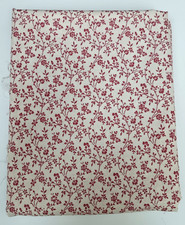 Vintage LINDA BEARD Fabric Red & White / Cream Floral Design 138cm x 225cm