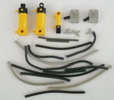 Lego Technic - lot of Pneumatic Parts - Cylinders, Switches, T-pieces, Hoses