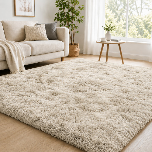 Fluffy rugs anti slip large - fluffy, anti-slip