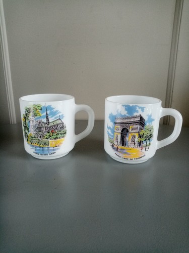 Pair vintage france arcopal - pair,
