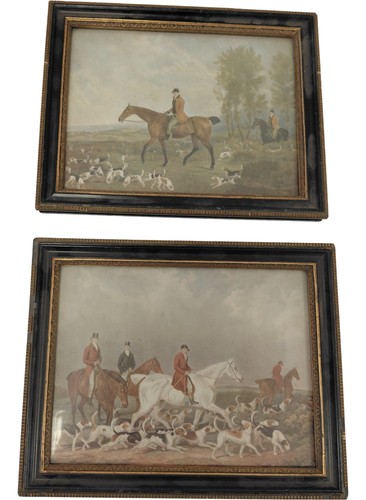 Vintage hunting scene - vintage, art