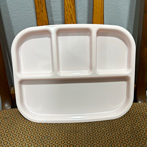 Pink plastic compartment - pink, 4-compartment