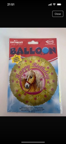 Happy birthday horse balloon - happy,
