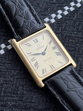 Omega De Ville Tank Mens Mechanical Roman Numeral Dial Vintage Swiss Made 1970’s