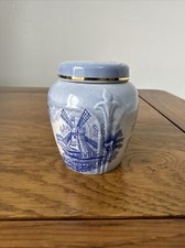VTG ROYAL WORCESTER PALISSY CERAMIC LIDDED GINGER JAR WINDMILL ROYALE COLLECTIO 