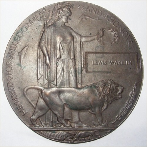 Ww1 death penny plaque lewis - plaque,