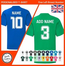 FOOTBALL SHIRT, Add Name and Number / Adult Personalised T-SHIRT - FREE DELIVERY