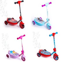 Kids Bubble Scooter - Disney 6v Ride on Scooter with Bubble Machine