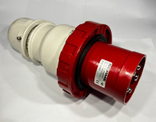 63A 3 Phase Plug 5 Pin SCAME Optima 218.6337 IP67 3P+N+E 415v Red Cable Mount