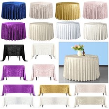 Soft Crushed Velvet Tablecloth