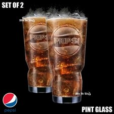 Set of 2 - Pepsi Pint Glass -