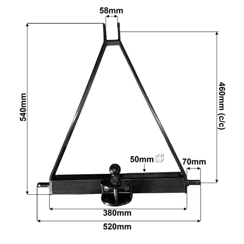 Frame point tow hitch - frame,